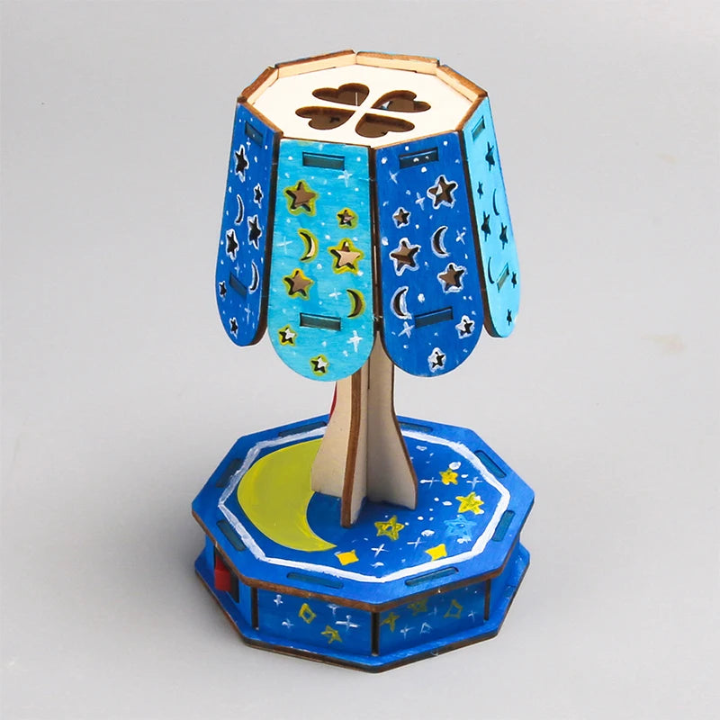 Educational Project DIY Wooden Small Table Lamp Craft Kit