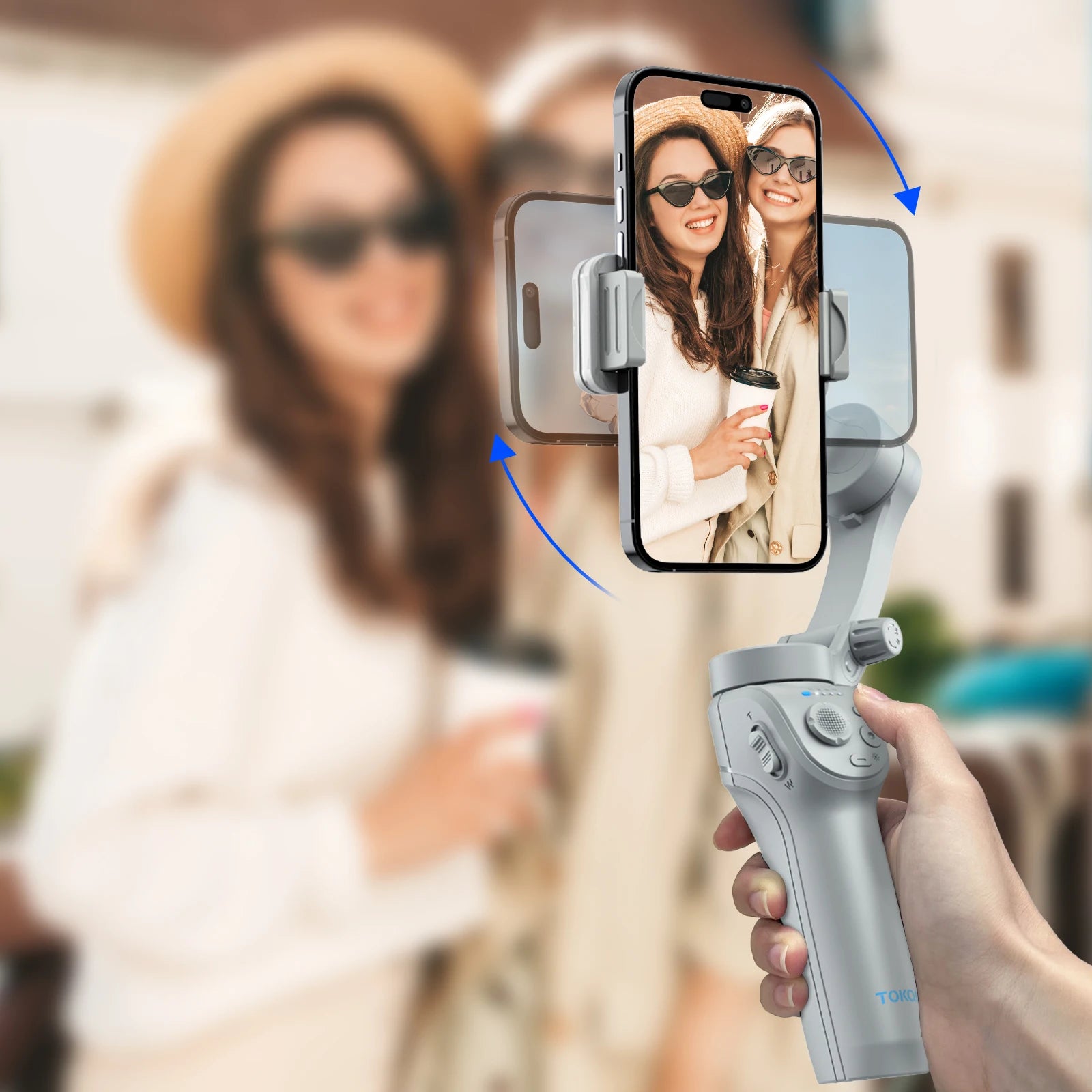 M01 3-Axis Smart Gimbal Handheld Stabilizer Selfie Tripod with Fill Light for Smartphone Anti Shake Foldable for Xiaomi iPhone - Firu Total Sales
