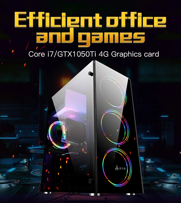Gaming PC With Core i7 CPU /512G SSD/16GB momery 3200MB DDR3/Windows 11 with HD4600 Graphics/ white pc gamer