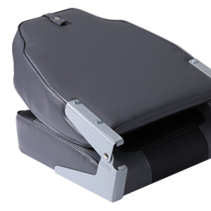 2 Pack Folding Boat Seats, High Back Fishing Boat Seat, Comfortable Boat Chairs with Thick Sponge Padding and Hinge, Dark grey
