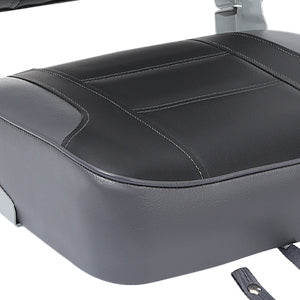 2 Pack Folding Boat Seats, High Back Fishing Boat Seat, Comfortable Boat Chairs with Thick Sponge Padding and Hinge, Dark grey