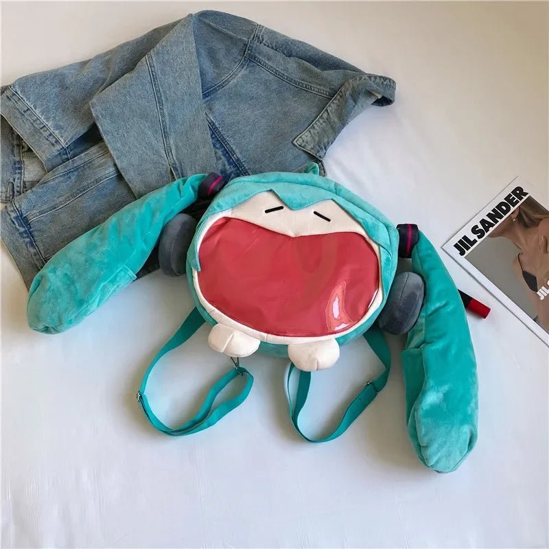 Anime Hatsune Miku Cosplay Plush Backpack Ita Bag Women Bag Shool Student Men Velvet Shoulder Bag Girl Gift - Firu Total Sales