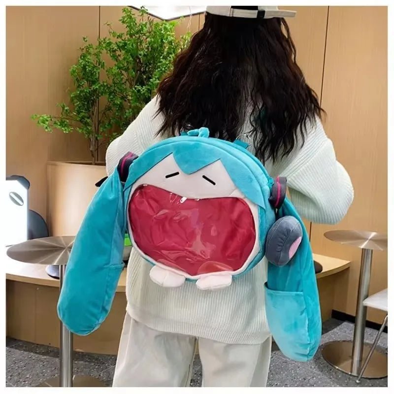 Anime Hatsune Miku Cosplay Plush Backpack Ita Bag Women Bag Shool Student Men Velvet Shoulder Bag Girl Gift - Firu Total Sales