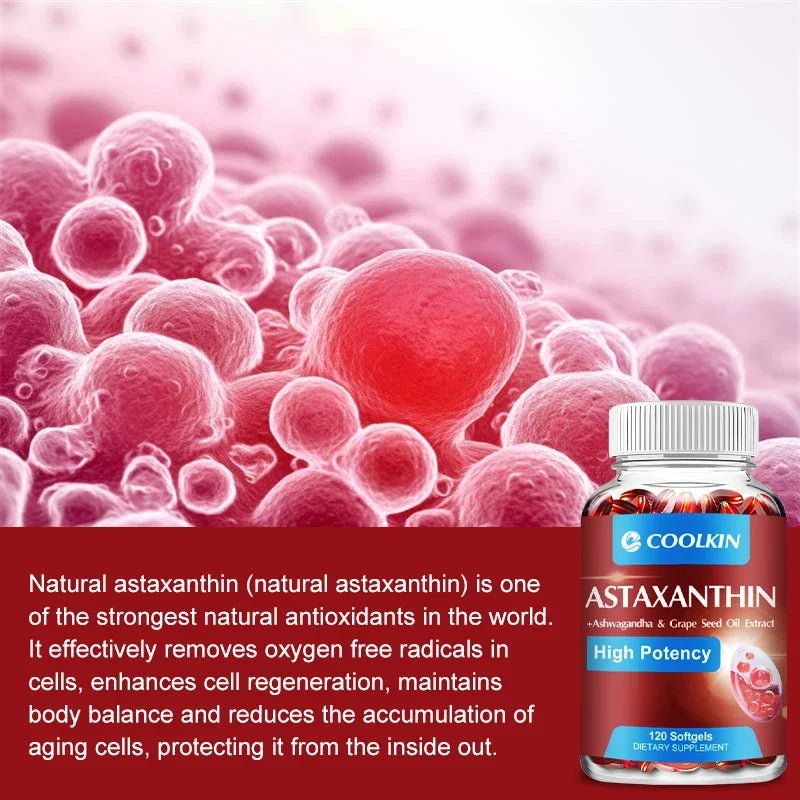 Astaxanthin 24mg - Remium Antioxidant, Natural Support for Post - Exercise Recovery + Joint, Skin, Eye Health - 120 Capsules - Firu Total Sales