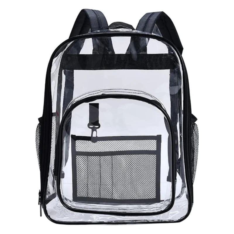 Backpack Waterproof Transparent School Bag Girl Large Capacity Backpack Solid Clear Backpack Men Fashion Transparent Plastic Bag - Firu Total Sales