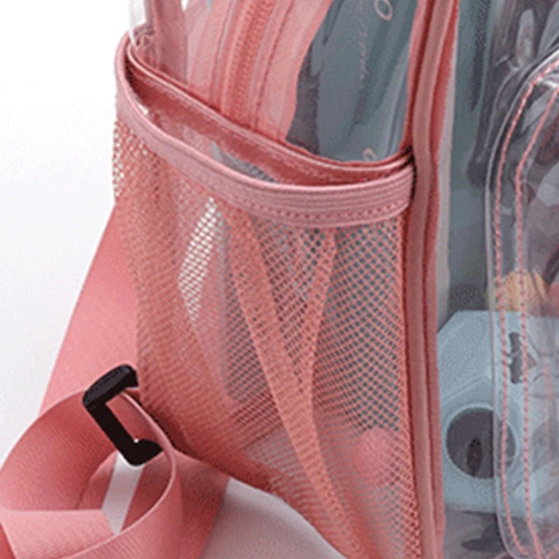 Backpack Waterproof Transparent School Bag Girl Large Capacity Backpack Solid Clear Backpack Men Fashion Transparent Plastic Bag - Firu Total Sales