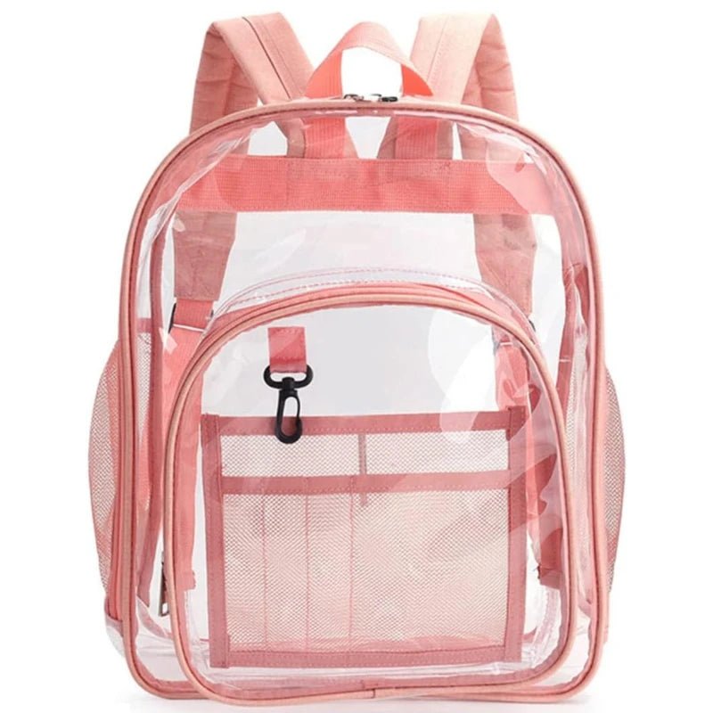 Backpack Waterproof Transparent School Bag Girl Large Capacity Backpack Solid Clear Backpack Men Fashion Transparent Plastic Bag - Firu Total Sales