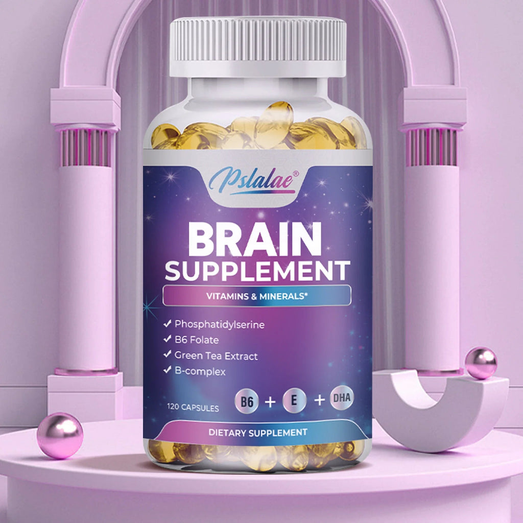 Brain Supplement - Boosts Brain Function, Helps Improve Memory, Concentration and Intelligence - 120 Capsules - Firu Total Sales