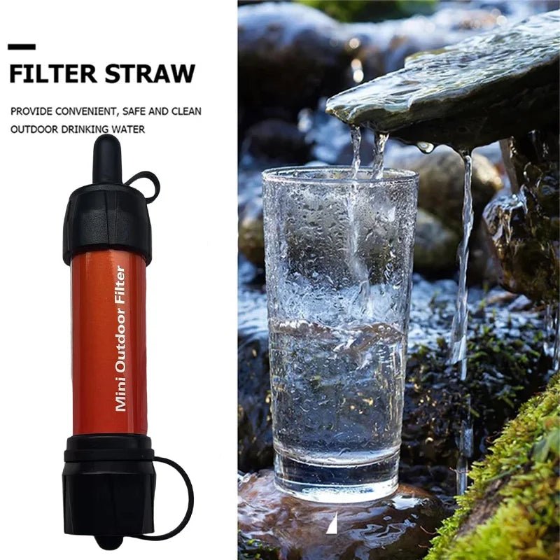 Camping & Survival Emergency Outdoor Portable Water Filter for Hiking - Emergency & Disaster Purifies Water Source On - The - Go - Firu Total Sales