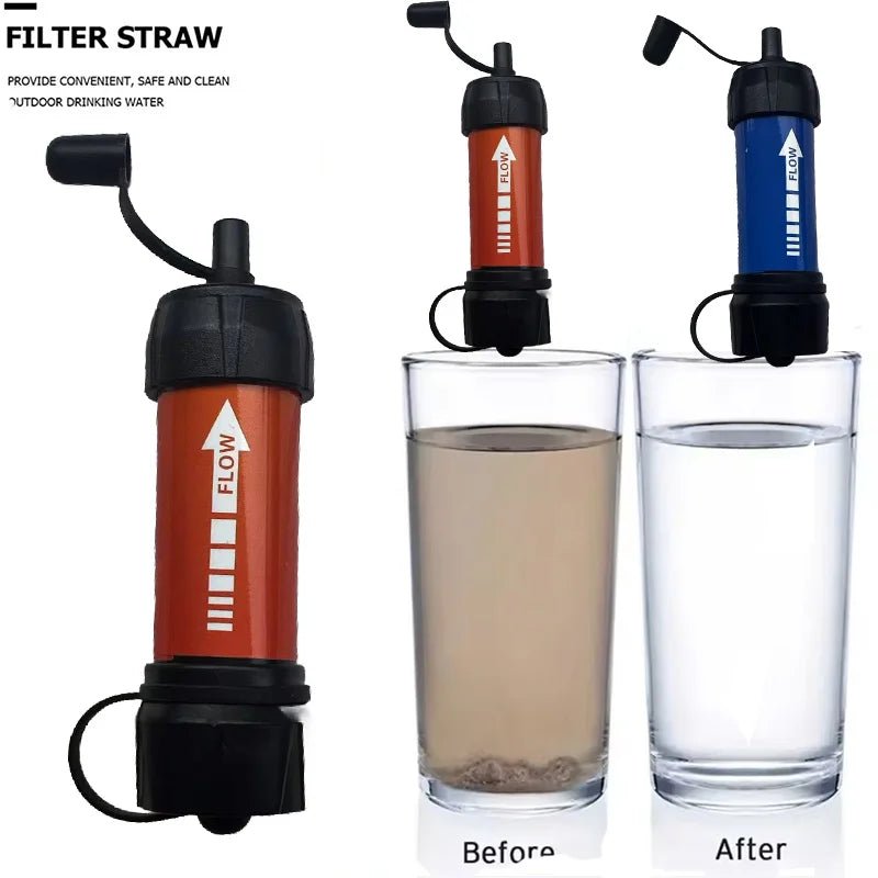 Camping & Survival Emergency Outdoor Portable Water Filter for Hiking - Emergency & Disaster Purifies Water Source On - The - Go - Firu Total Sales