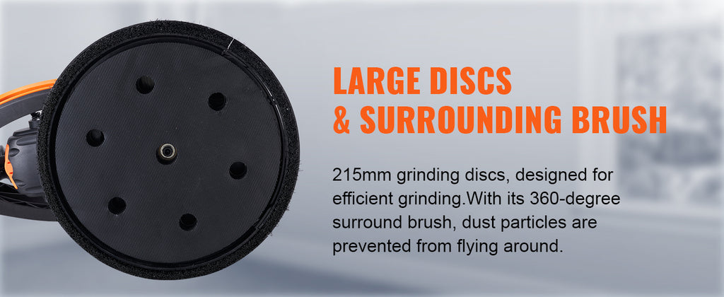 SucceBuy 900W Drywall Sander Brush Motor Electric Adjustable Variable Speed with Self-Suction Handle Wall Grinder Sander Machine
