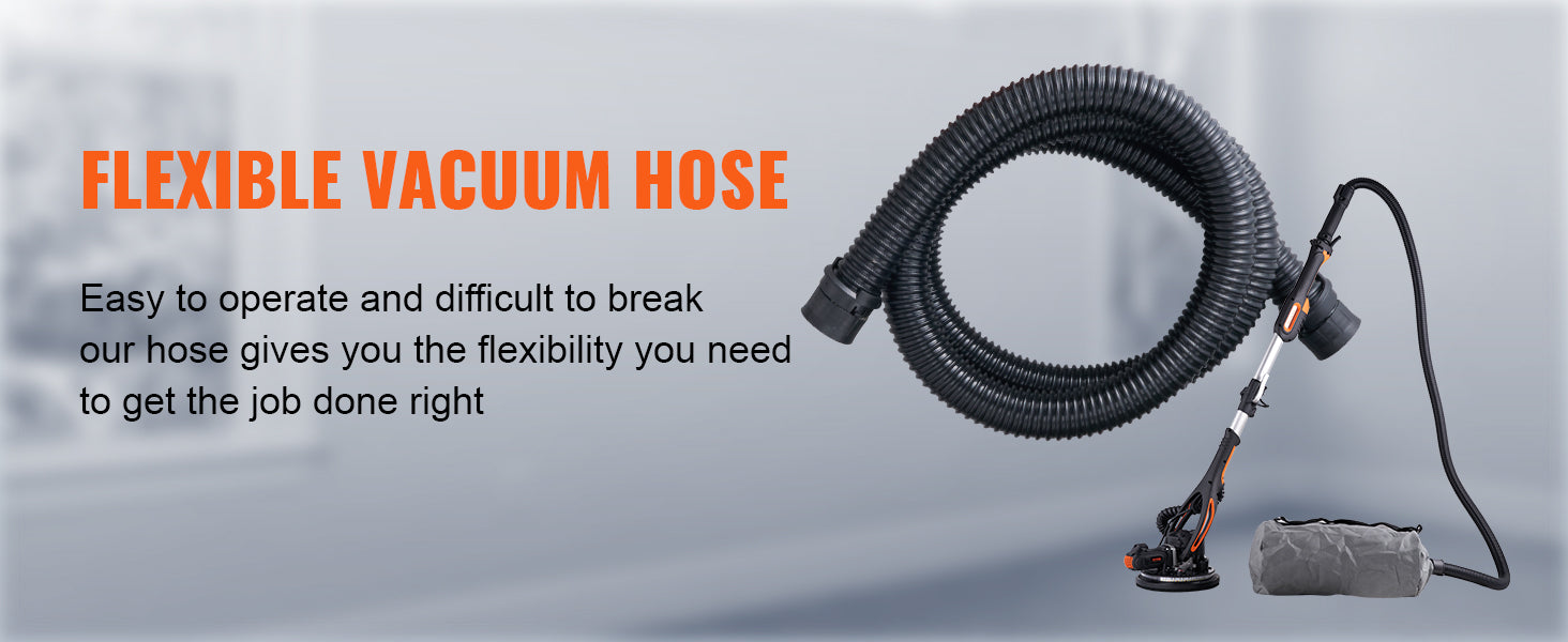 SucceBuy 900W Drywall Sander Brush Motor Electric Adjustable Variable Speed with Self-Suction Handle Wall Grinder Sander Machine