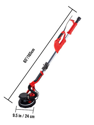 SucceBuy 850W Drywall Sander Variable Speed 800-1750 RPM Electric Drywall Sander Foldable Sheetrock Sander with Telescope Handle