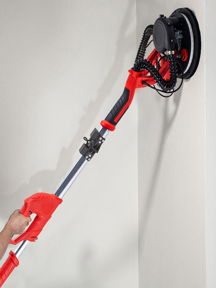 SucceBuy 850W Drywall Sander Variable Speed 800-1750 RPM Electric Drywall Sander Foldable Sheetrock Sander with Telescope Handle