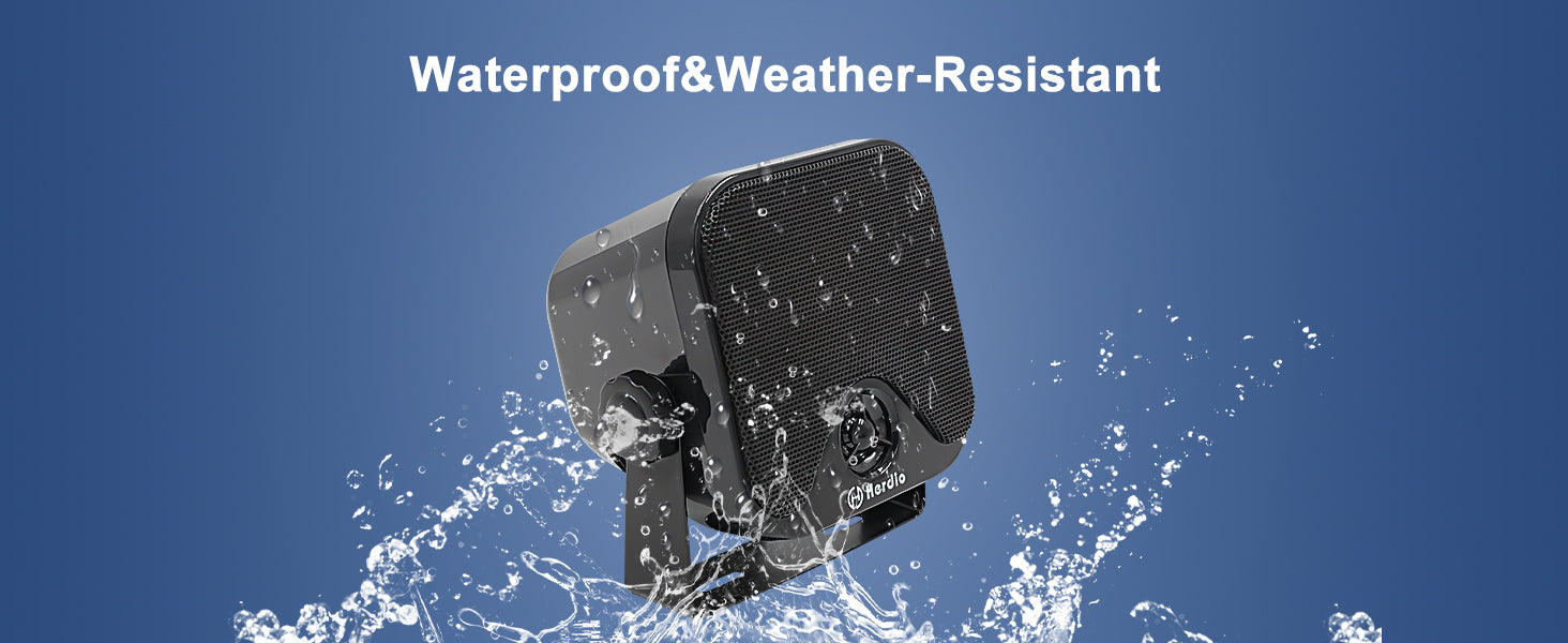 Herdio 4'' 240W 4PCS Bluetooth Golf Cart Speakers Waterproof Marine Speakers For Outdoor Boat ATV UTV Jeep Courtyard Powersports