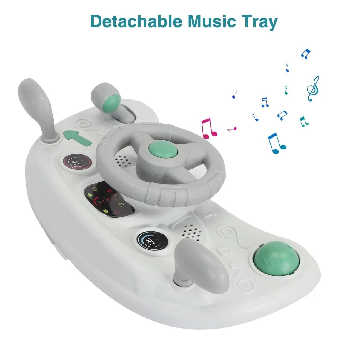 Foldable Activity Walker, Toddler Baby Push Walker with Removable Feeding Tray & Music Tray(Without Battery), 2 in 1 Baby Walker - Firu Total Sales