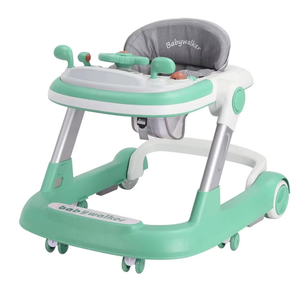 Foldable Activity Walker, Toddler Baby Push Walker with Removable Feeding Tray & Music Tray(Without Battery), 2 in 1 Baby Walker - Firu Total Sales