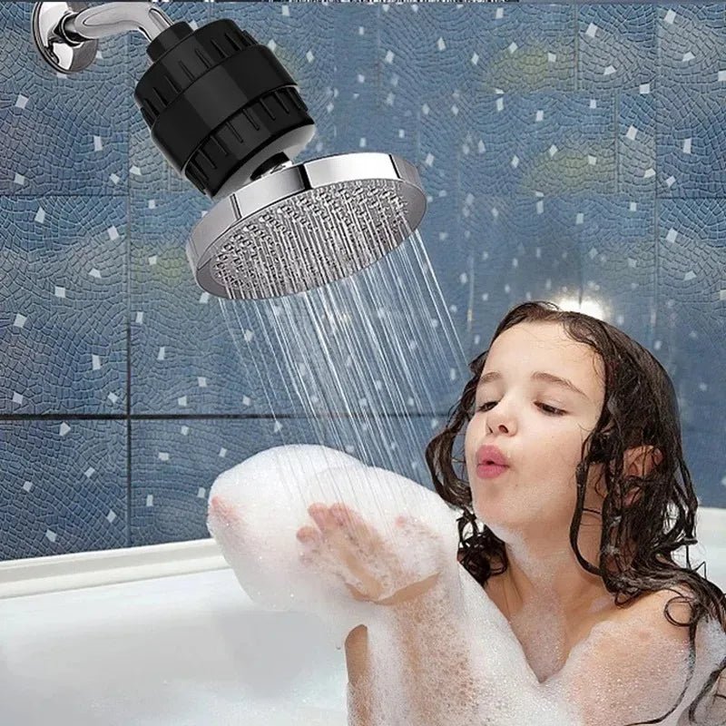 High output shower water filter 15/20 stages removes chlorine fluoride heavy metals filter softens high quality shower head - Firu Total Sales