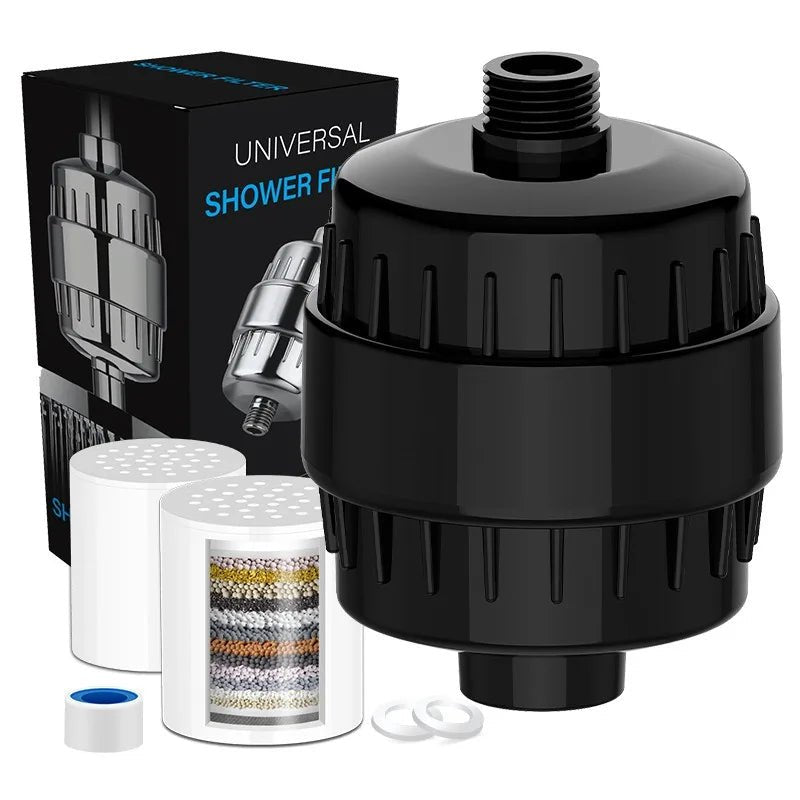 High output shower water filter 15/20 stages removes chlorine fluoride heavy metals filter softens high quality shower head - Firu Total Sales