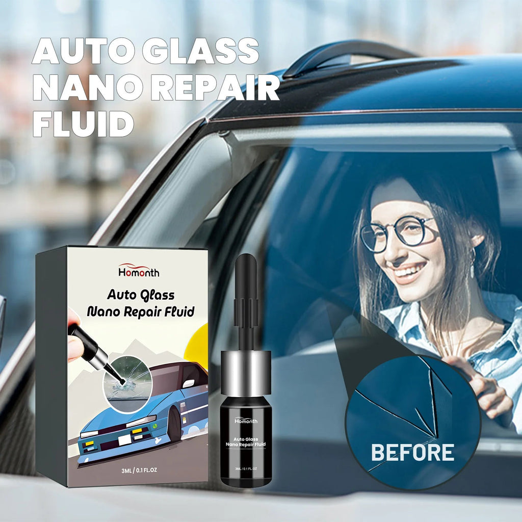 Homonth 3ml Nano Repair Fluid For Auto Glass Repair Cracks Adhesive Car Windshields Glass Nano Repair Fluid with Waterproof - Firu Total Sales