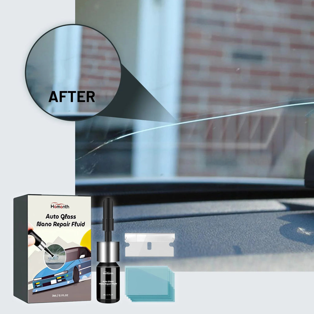 Homonth 3ml Nano Repair Fluid For Auto Glass Repair Cracks Adhesive Car Windshields Glass Nano Repair Fluid with Waterproof - Firu Total Sales