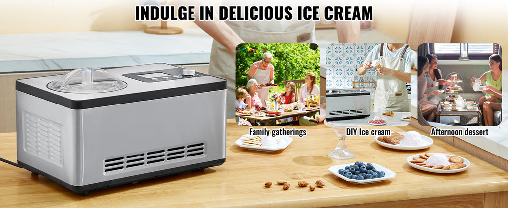 Máquina de Helados Eléctrica SucceBuy 2Qt | Compresor Integrado | Sin Pre-congelar 🍦
