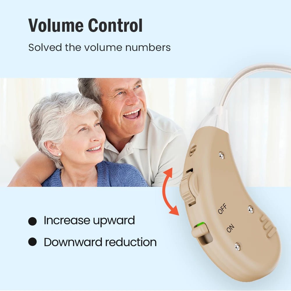JINGHAO Rechargeable Hearing Aids BTE Ear Aids Hearing Amplifier Behind The Ear Sound Enhance Device Local Stock - Firu Total Sales
