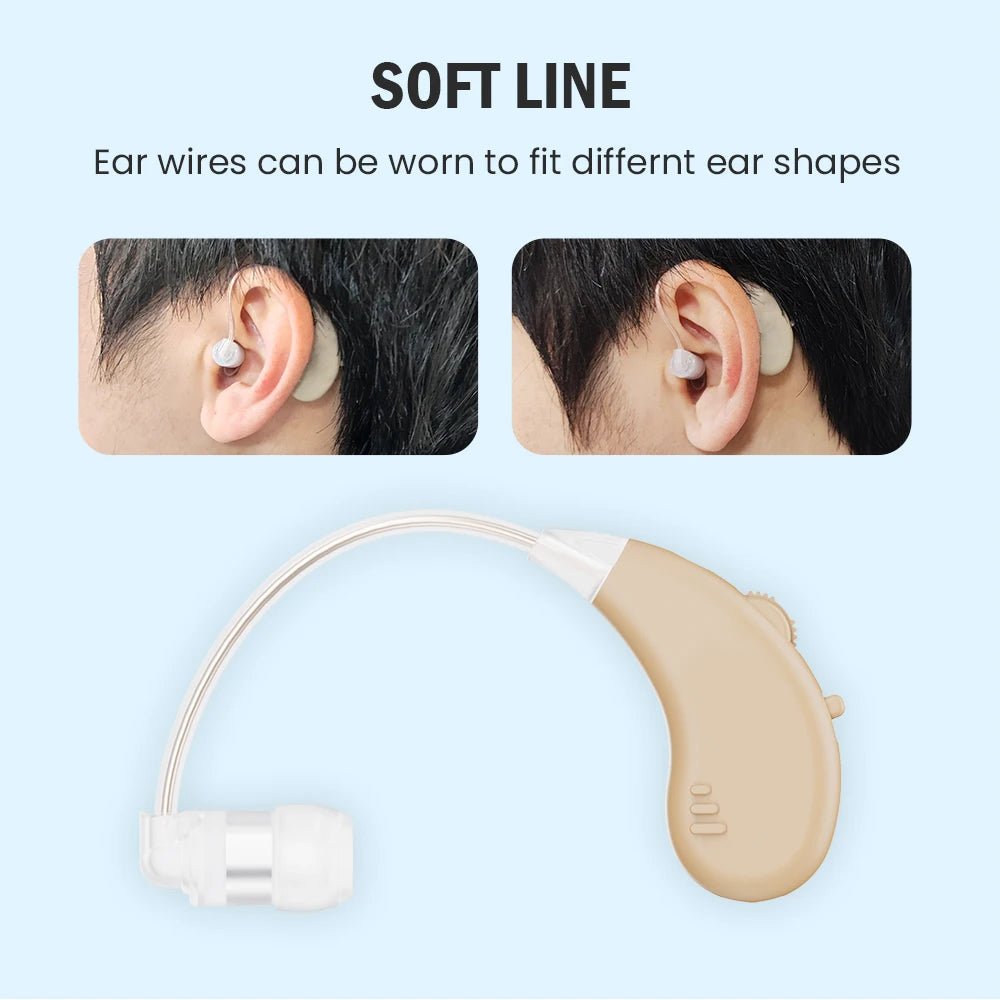 JINGHAO Rechargeable Hearing Aids BTE Ear Aids Hearing Amplifier Behind The Ear Sound Enhance Device Local Stock - Firu Total Sales