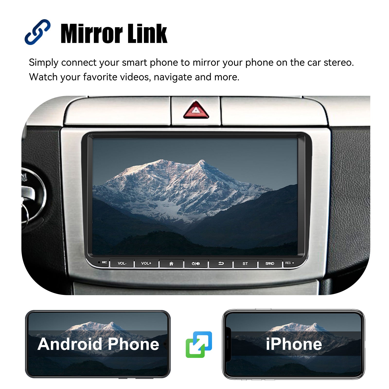 9" Android 14 4G+64G Wireless Carplay Car Stereo GPS NAVI WIFI RDS FM BT EQ for VW Golf 5 6 Passat Polo Touran Tiguan Caddy EOS