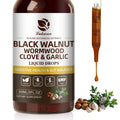 Lukaree 60ML Black Walnut Drop with Wormwood Clove & Garlic Support Digestion and Immune Health, Detoxify the Body Antioxidant - Firu Total Sales