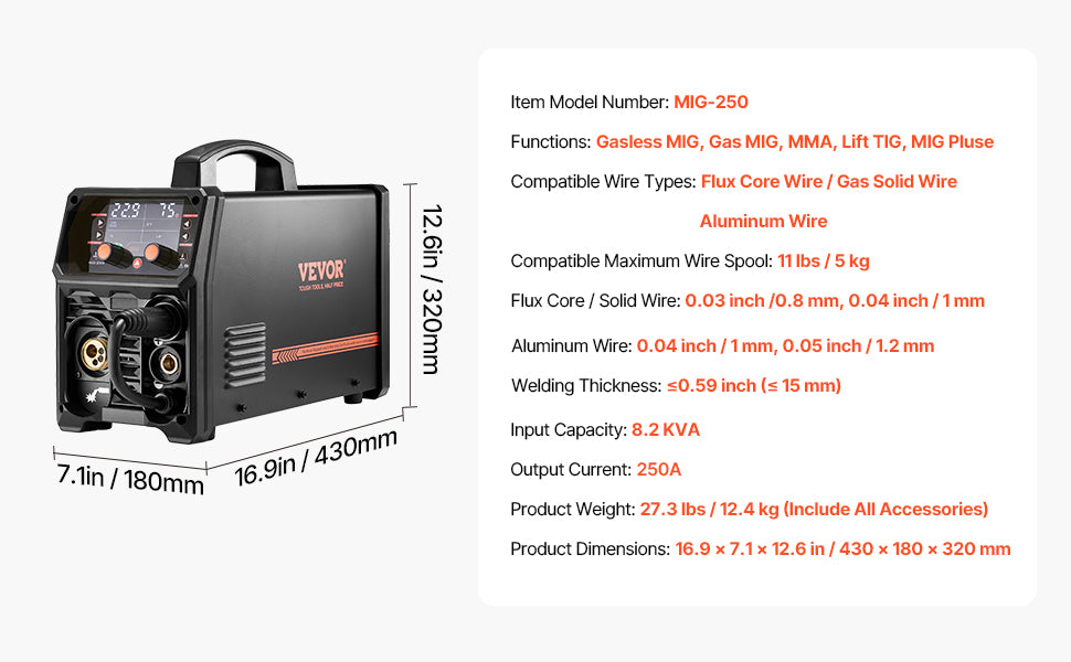 Soldadora MIG 5 en 1 SucceBuy 200A | MIG/Flux/Stick/TIG | Pantalla LCD 🔧
