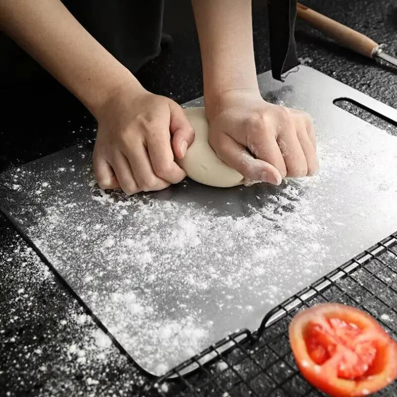 New Cutting Board for Kitchen 316 Stainless Steel Chopping Board Thickened Board Double Sided Food Grade Fruit Meat Chopping - Firu Total Sales