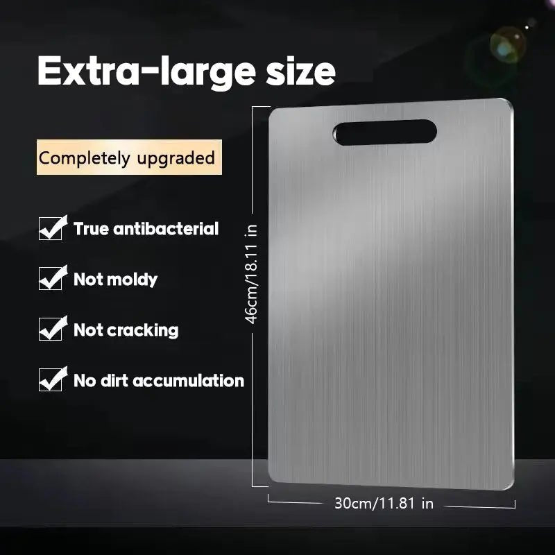 New Cutting Board for Kitchen 316 Stainless Steel Chopping Board Thickened Board Double Sided Food Grade Fruit Meat Chopping - Firu Total Sales
