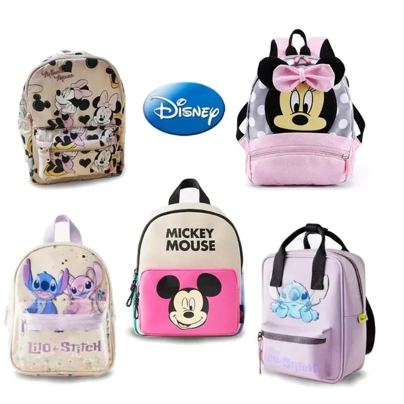 New Disney Mickey Mouse Women Backpack Minnie Canvas School Bag Large Capacity Girls Mochila Fashion Cartoon Backpack - Firu Total Sales