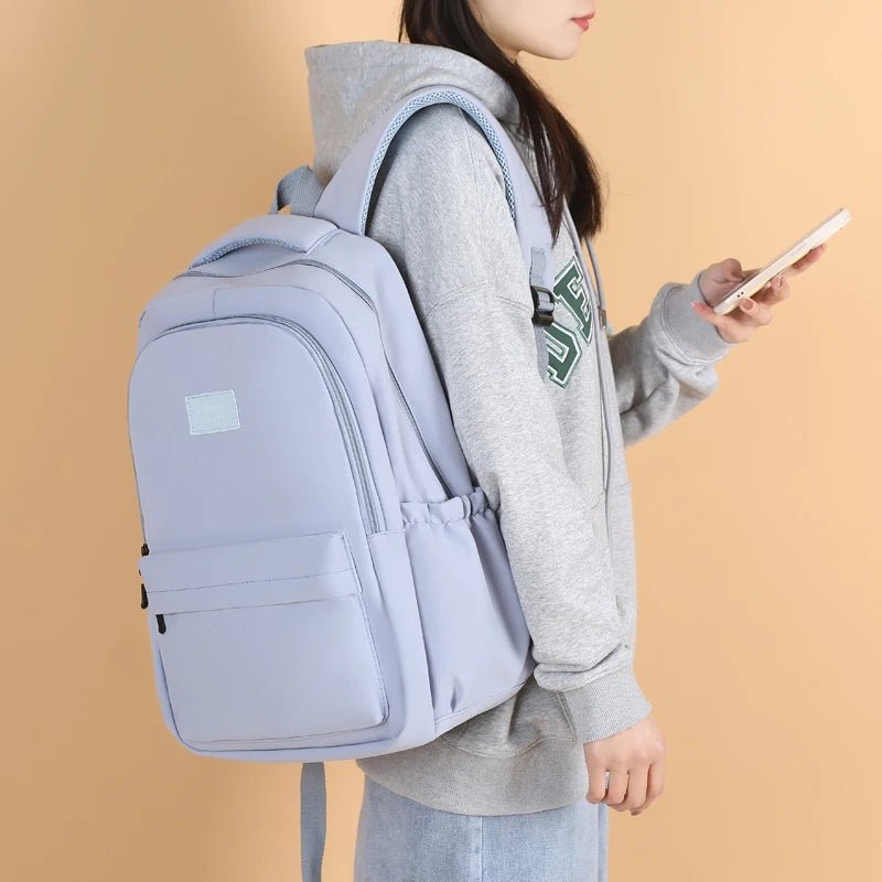 New Female Fashion Men High Capacity Waterproof College Backpack Trendy Women Laptop School Bags Cute Girl Travel Book Bag Cool - Firu Total Sales