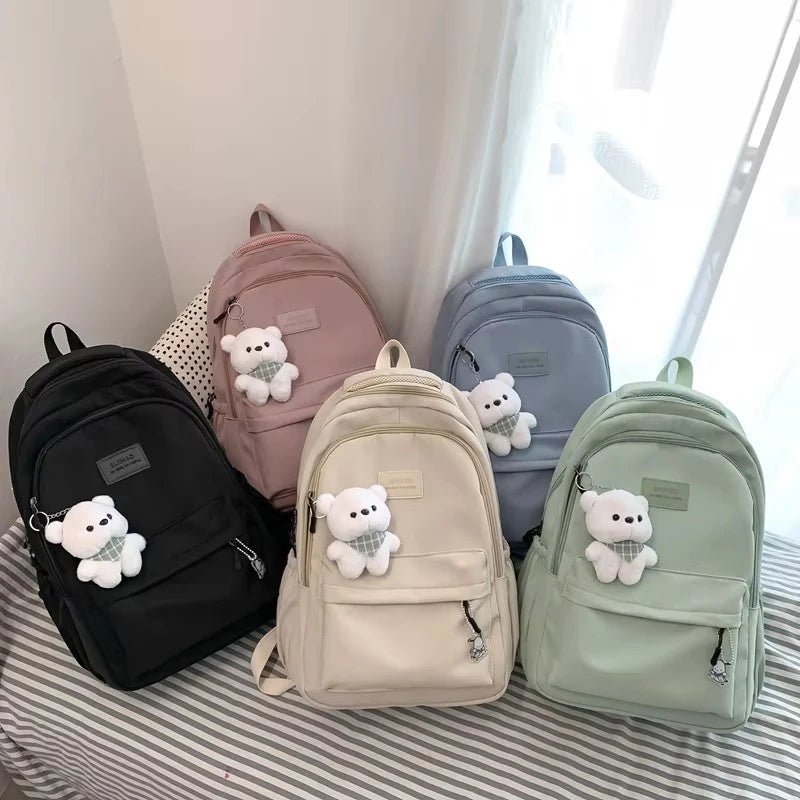 New Female Fashion Men High Capacity Waterproof College Backpack Trendy Women Laptop School Bags Cute Girl Travel Book Bag Cool - Firu Total Sales