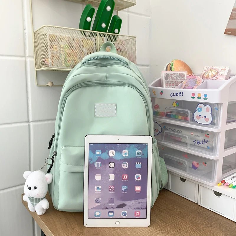 New Female Fashion Men High Capacity Waterproof College Backpack Trendy Women Laptop School Bags Cute Girl Travel Book Bag Cool - Firu Total Sales