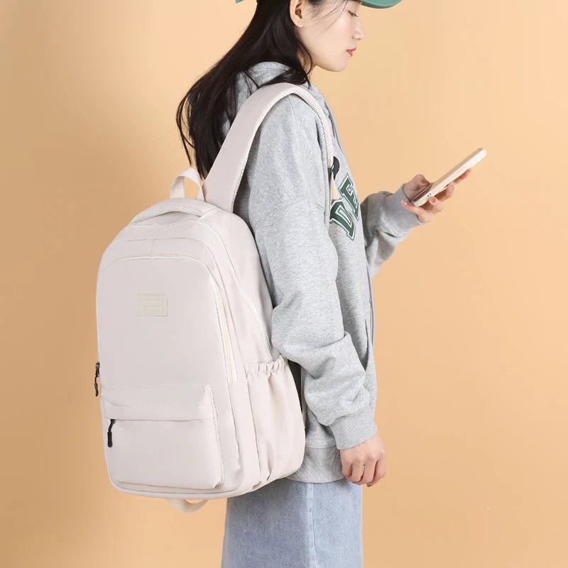 New Female Fashion Men High Capacity Waterproof College Backpack Trendy Women Laptop School Bags Cute Girl Travel Book Bag Cool - Firu Total Sales