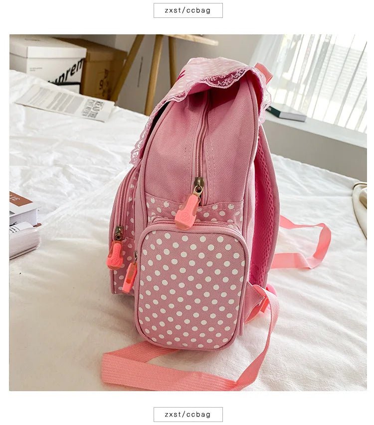 Pink Girl Embroidery Strawberry Children's Schoolbag Student Birthday Gift 2026 New Japanese Cartoon Pink Backpack Book Bags - Firu Total Sales