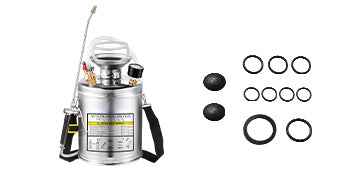 SucceBuy 4-12L Hand Powered Sprayer Stainless Steel Watering Spraying Sprinkling Atomizer Pump Home Garden Cleaning Sprayer