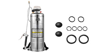 SucceBuy 4-12L Hand Powered Sprayer Stainless Steel Watering Spraying Sprinkling Atomizer Pump Home Garden Cleaning Sprayer
