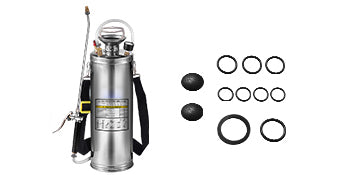 SucceBuy 4-12L Hand Powered Sprayer Stainless Steel Watering Spraying Sprinkling Atomizer Pump Home Garden Cleaning Sprayer