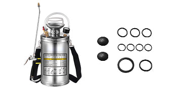 SucceBuy 4-12L Hand Powered Sprayer Stainless Steel Watering Spraying Sprinkling Atomizer Pump Home Garden Cleaning Sprayer