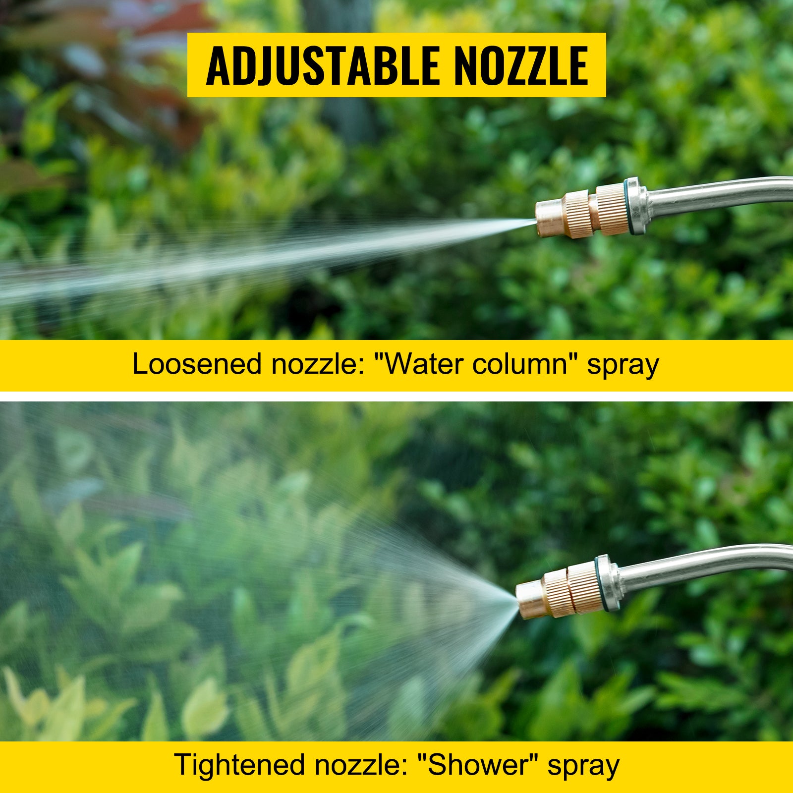SucceBuy 4-12L Hand Powered Sprayer Stainless Steel Watering Spraying Sprinkling Atomizer Pump Home Garden Cleaning Sprayer