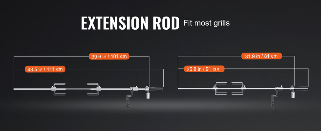 SucceBuy Universal Grill Rotisserie Kit for Grills, Electric BBQ Grill with 9W Motor Stainless Steel Automatic Grilling Kit