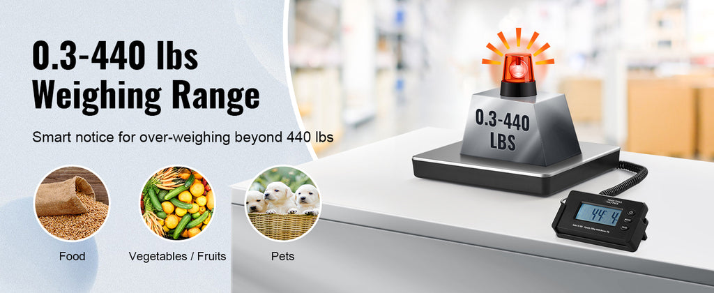 SucceBuy Digital Shipping Scale 440lbs | Timer + Tare | HD LCD | Home & Post Office