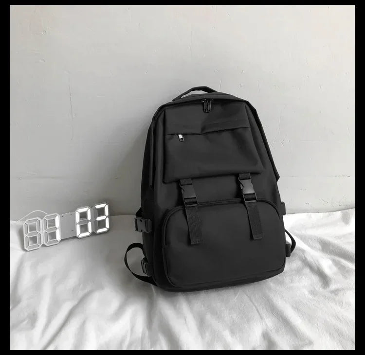 Snoopy Women Backpacks Students Backpack Large Capacity Travel Bag Solid Simple Harajuku Chic Fashion Retro Unisex High Street - Firu Total Sales