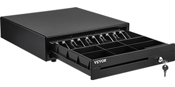 SucceBuy Cash Register Drawer 16" 12 V for POS System Tray Removable Coin Compartment & 2 Keys Included RJ11/RJ12 Cable Drawer