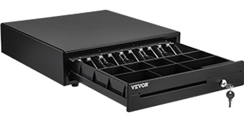 SucceBuy Cash Register Drawer 16" 12 V for POS System Tray Removable Coin Compartment & 2 Keys Included RJ11/RJ12 Cable Drawer