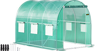 Invernadero Túnel SucceBuy | Marco Galvanizado | Cubierta Impermeable | 10-20 pies - Firu Total Sales